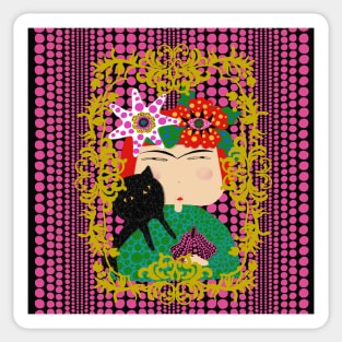 Yayoi Kusama X Frida Kahlo Sticker